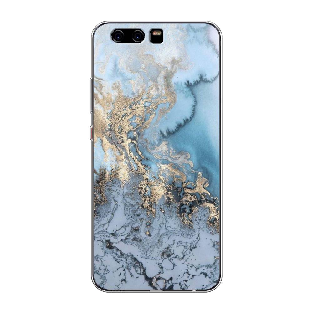 фото Чехол awog "морозная лавина синяя" для huawei p10