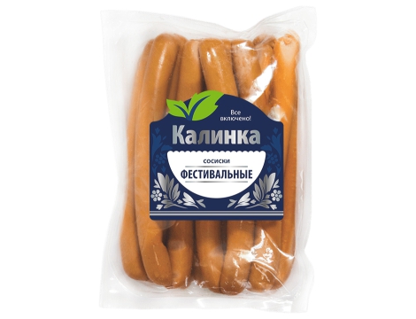 

Сосиски Калинка Фестивальные из мяса птицы -1 кг
