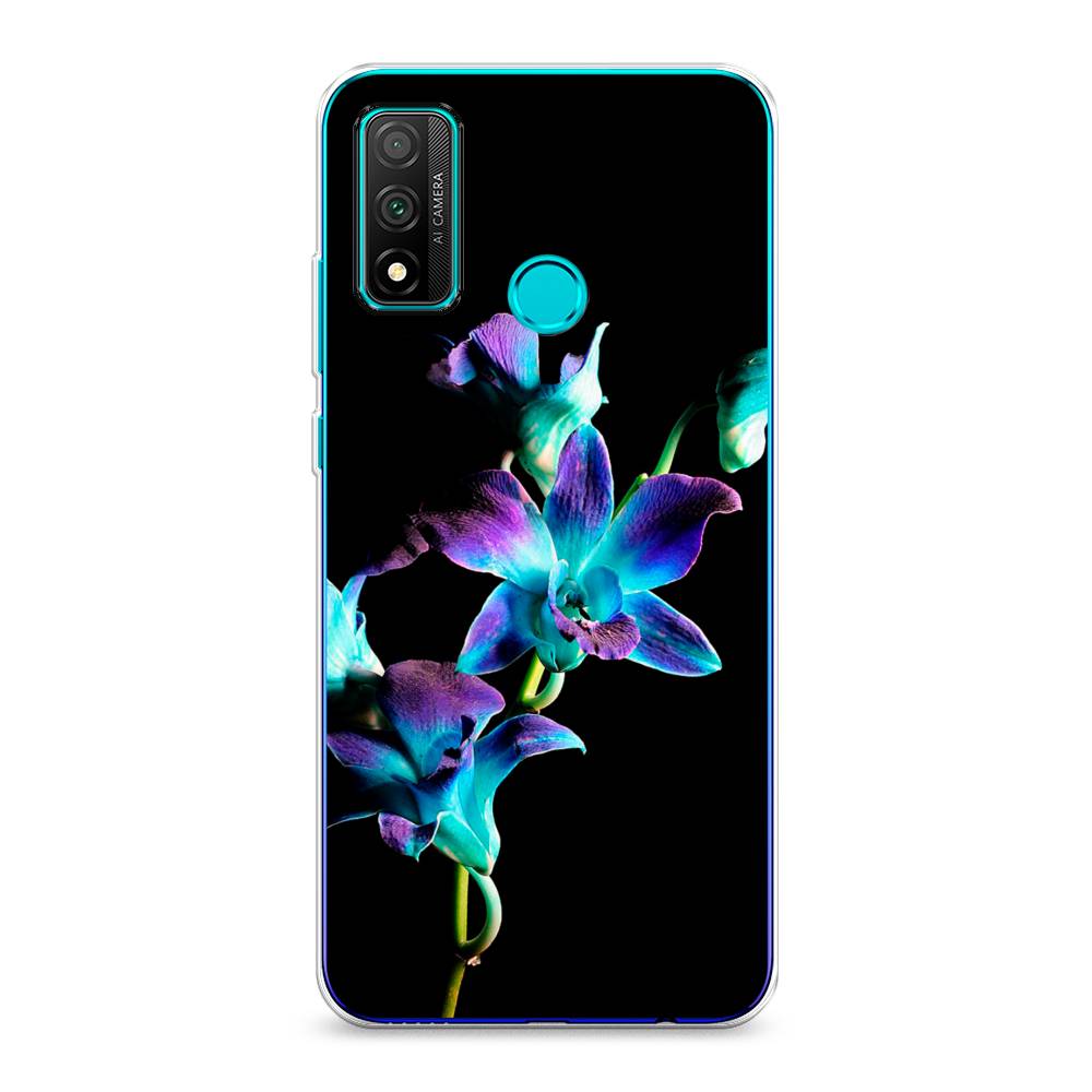 фото Чехол awog "синий цветок для черном" для huawei p smart 2020