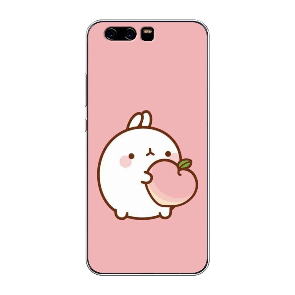 

Чехол Awog на Huawei P10 "Кролик с персиком", Разноцветный, 62250-1