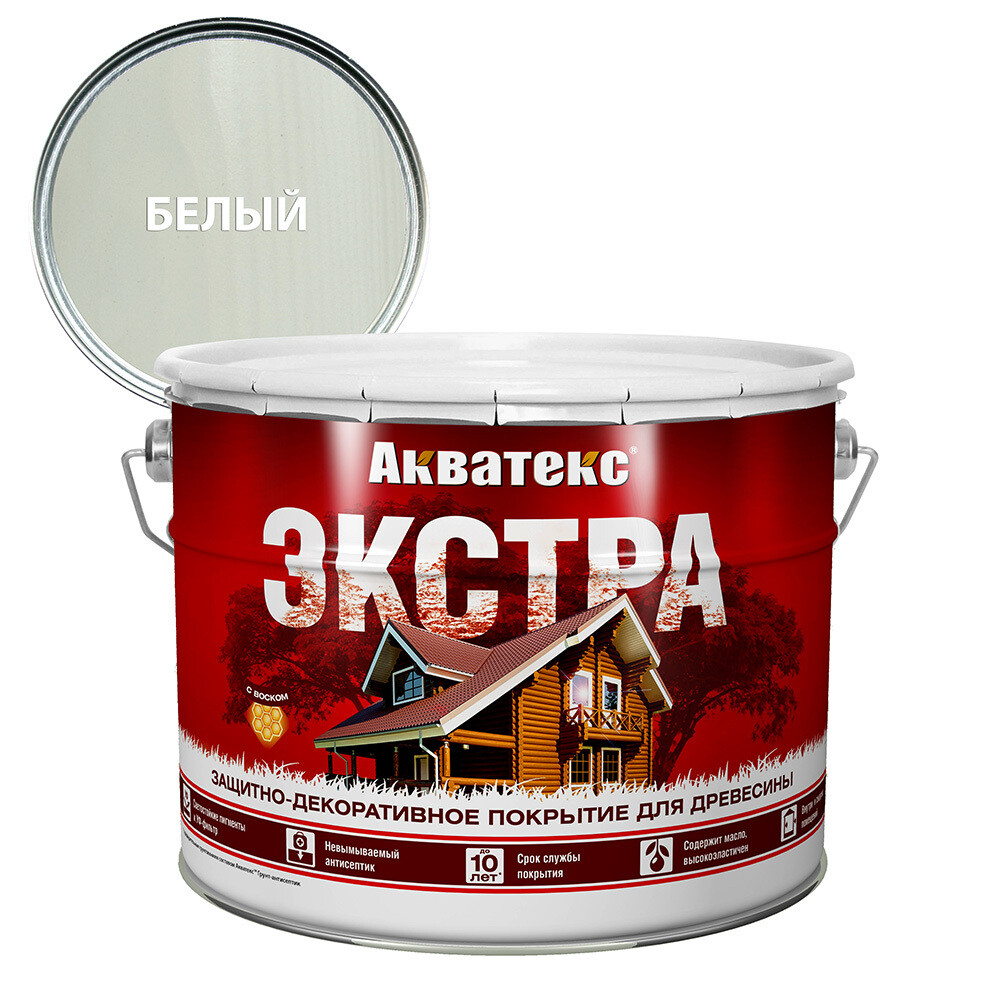 

Антисептик Акватекс Экстра белый 9 л