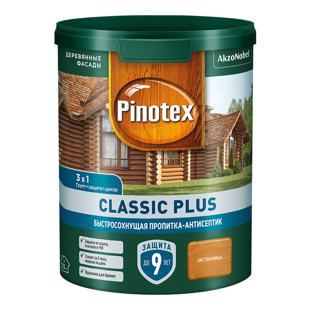 Антисептик Pinotex Classic Plus лиственница 0,9 л