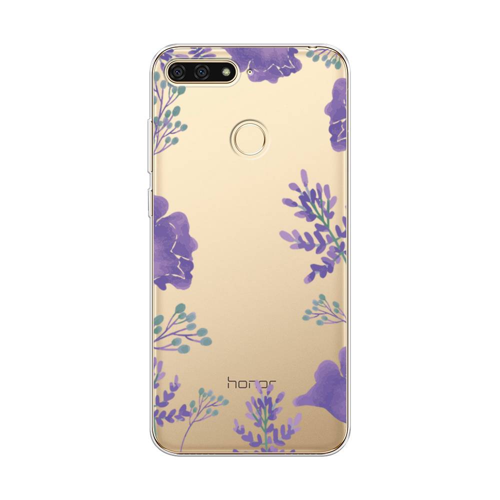 

Чехол Awog на Honor 7C "Сиреневая цветочная рамка", Прозрачный;фиолетовый, 64550-8