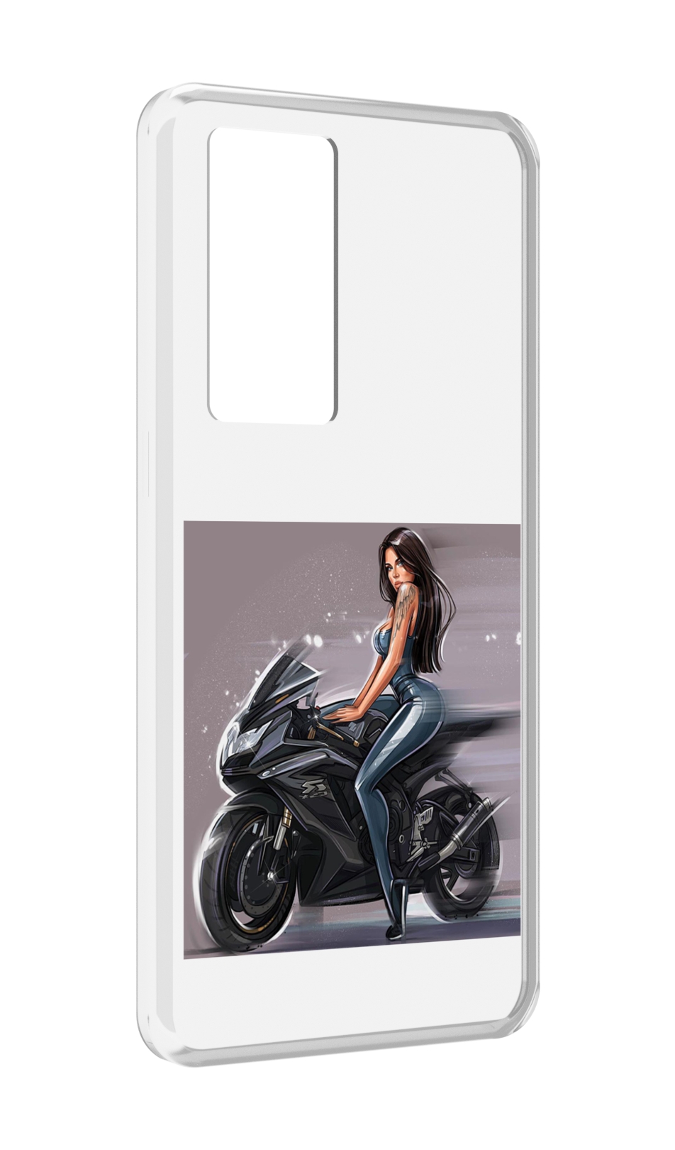 Чехол MyPads девушка-на-мотоцикле для Realme GT Master Explorer Edition