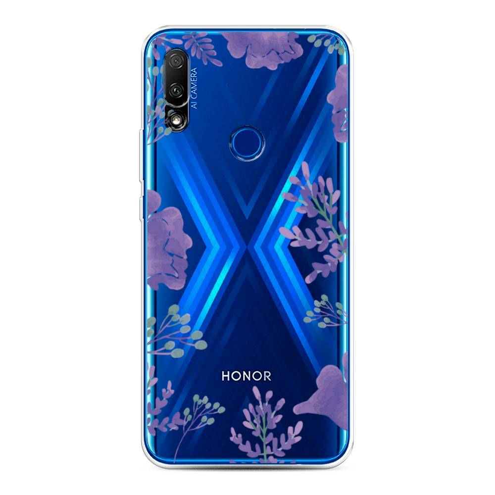 

Чехол Awog на Honor 9X "Сиреневая цветочная рамка", Прозрачный;фиолетовый, 69950-8