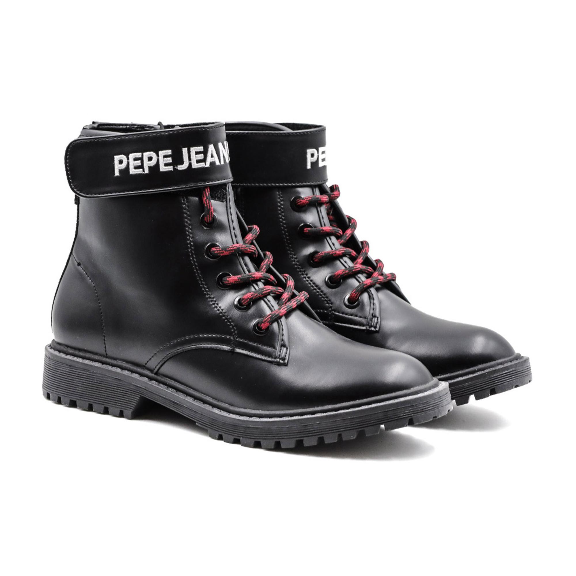 Ботинки Pepe Jeans London HATTON STRAP COMBI PGS50167 цв. черный р. 38