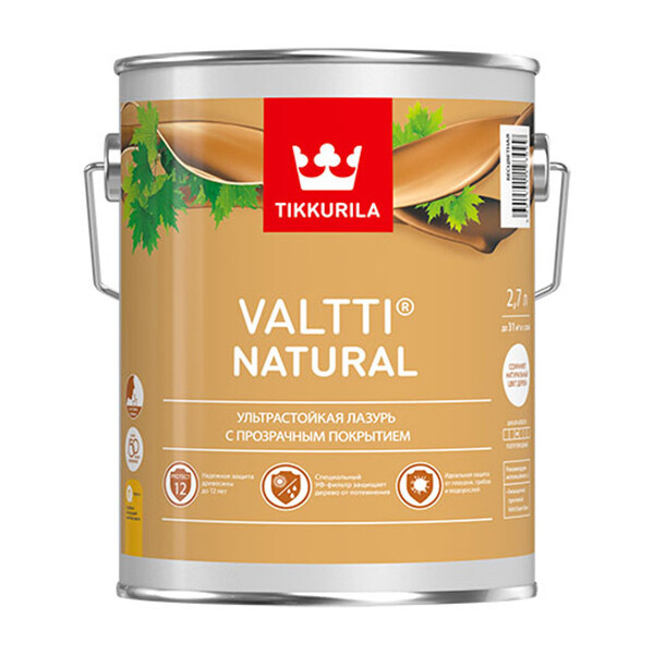 Антисептик Tikkurila Valtti Natural бесцветный 2,7 л