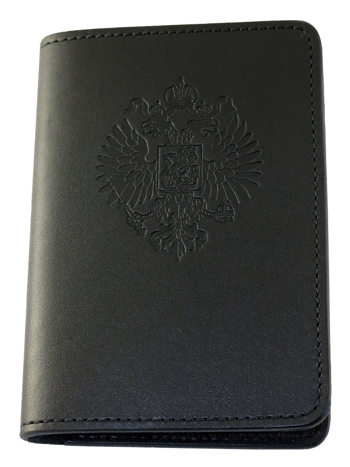 Обложка для паспорта мужская Solaris S8105 черная