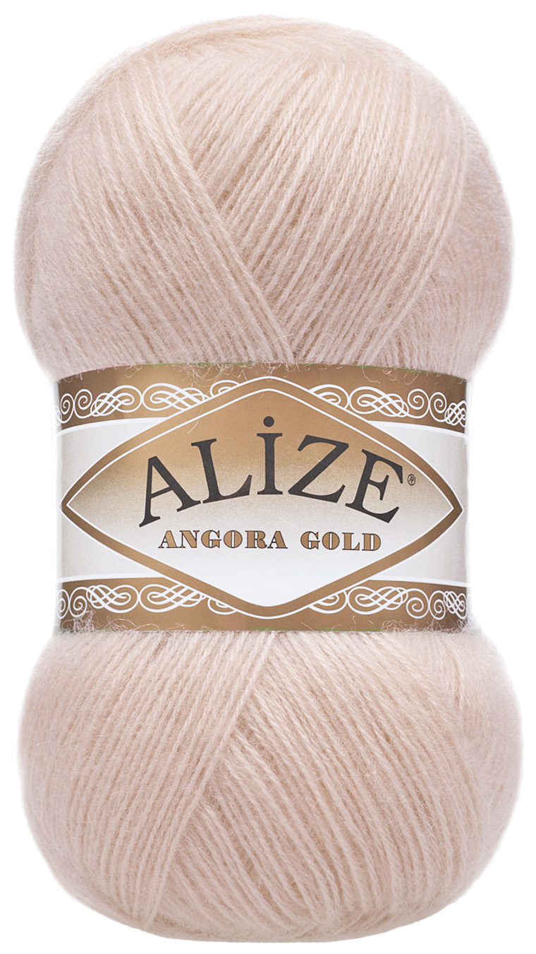 

Пряжа ALIZE Angora Gold (404), светлый какао, 5 шт. по 100 г, Бежевый