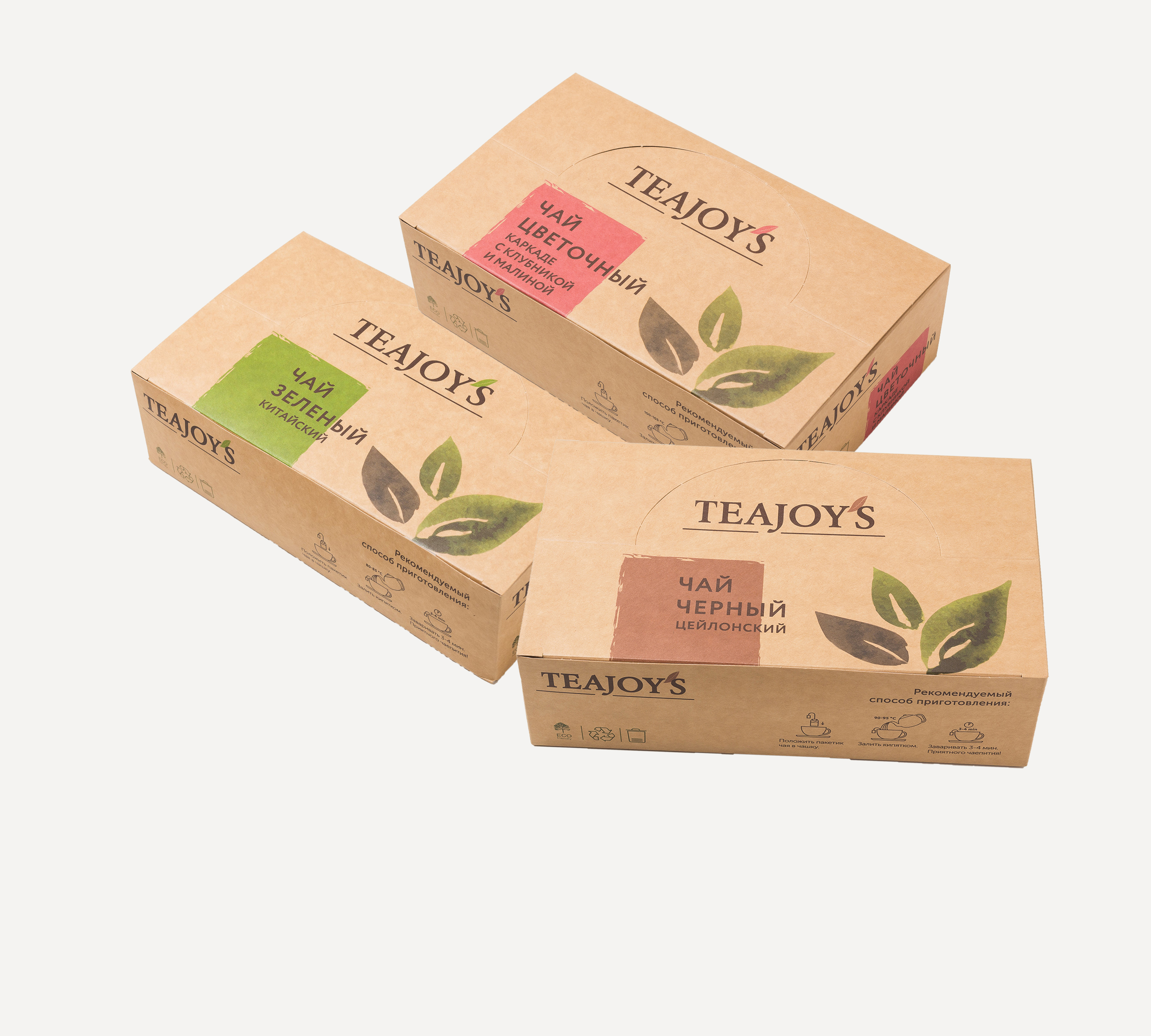 

Набор чая TeaJoy`S (Цейлонский, Каркаде, Китайский), 3 уп по 100 пакетиков