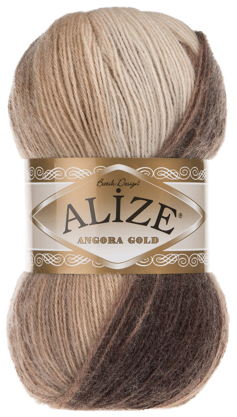 

Пряжа ALIZE Angora Gold Batik (6779), бежево-коричневый, 5 шт. по 100 г