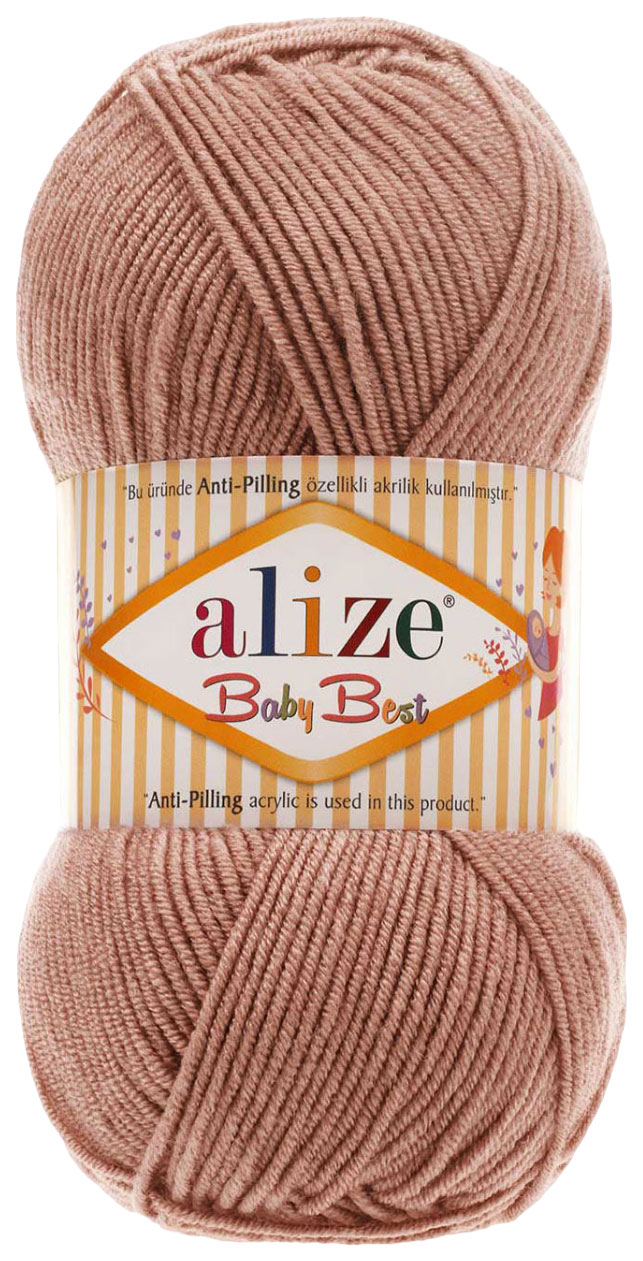 

Пряжа ALIZE Baby best (354), пыльная роза, 5 шт. по 100 г, Розовый
