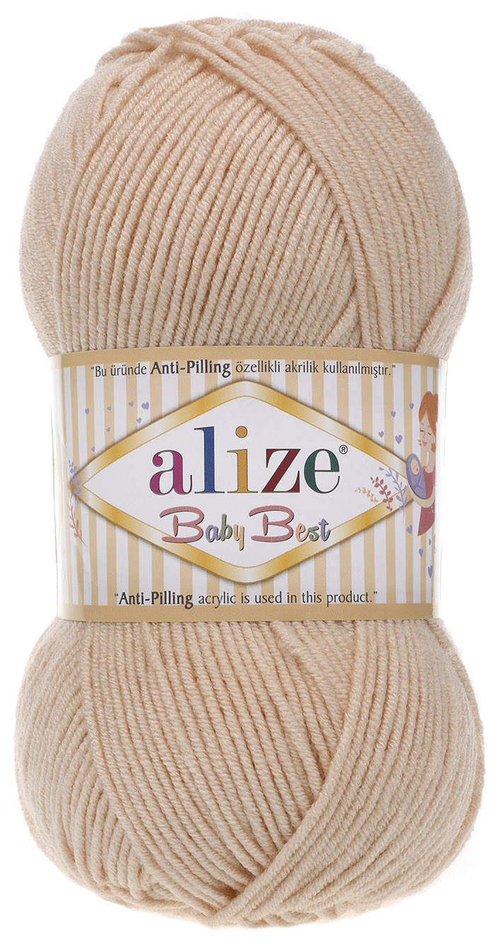 

Пряжа ALIZE Baby best (382), светло-бежевый, 5 шт. по 100 г