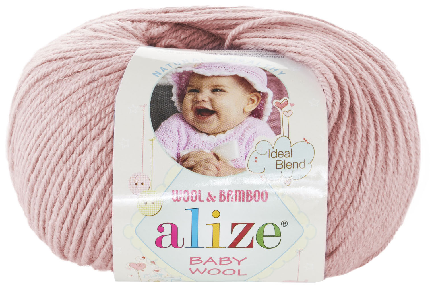 

Пряжа ALIZE Baby wool (161), светлый клевер, 5 шт. по 50 г