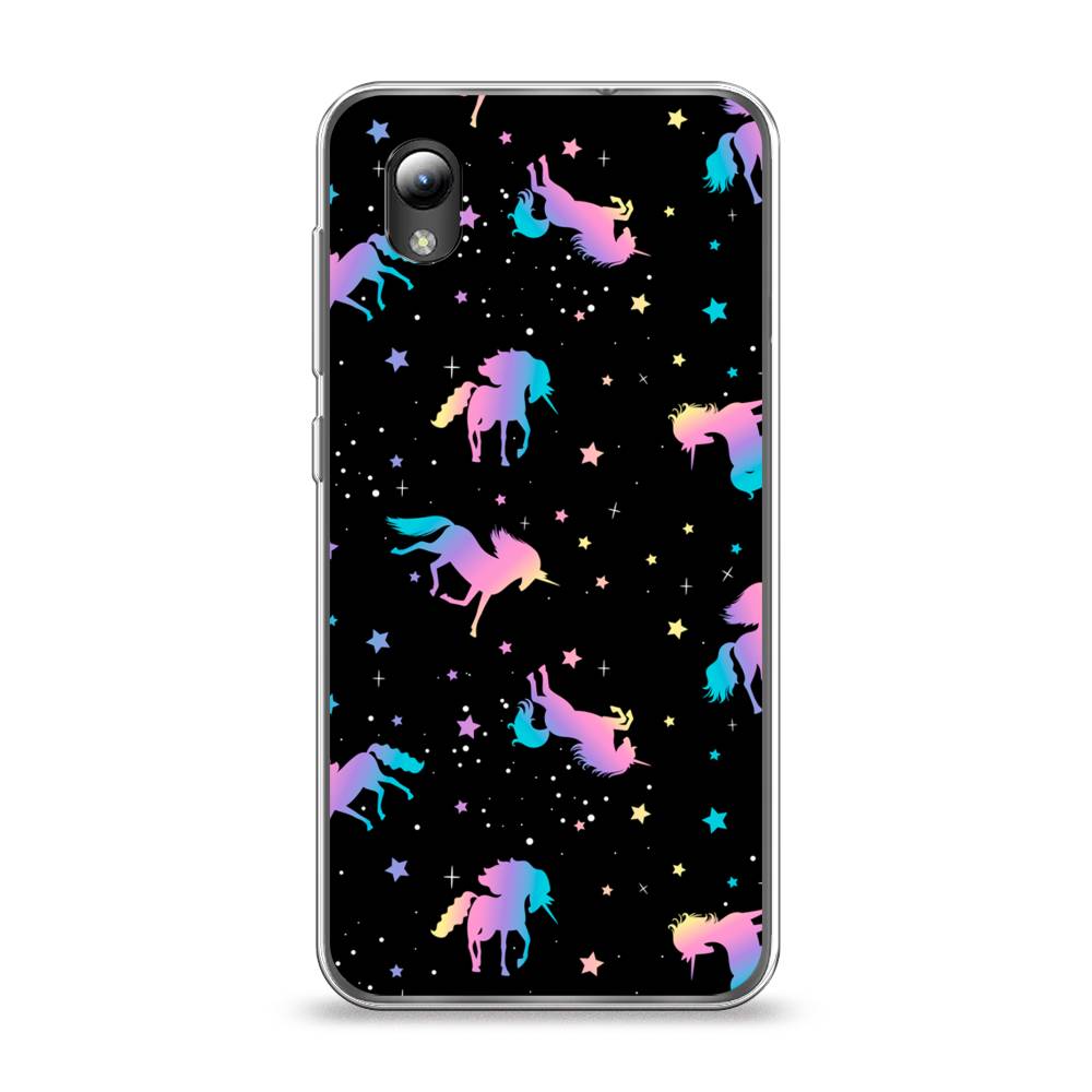 

Чехол на ZTE Blade A3 2019/L8/ZTE Blade A31 lite "Единороги градиент", Черный;розовый;голубой, 132850-1