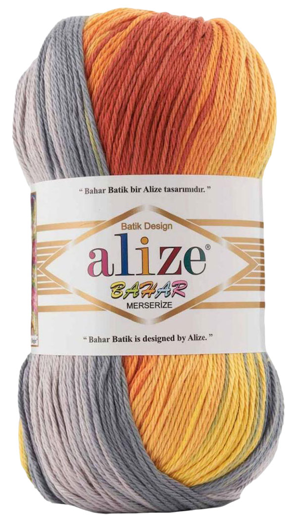 

Пряжа ALIZE Bahar Batik Design (5508), оранжево-серый, 5 шт. по 100 г