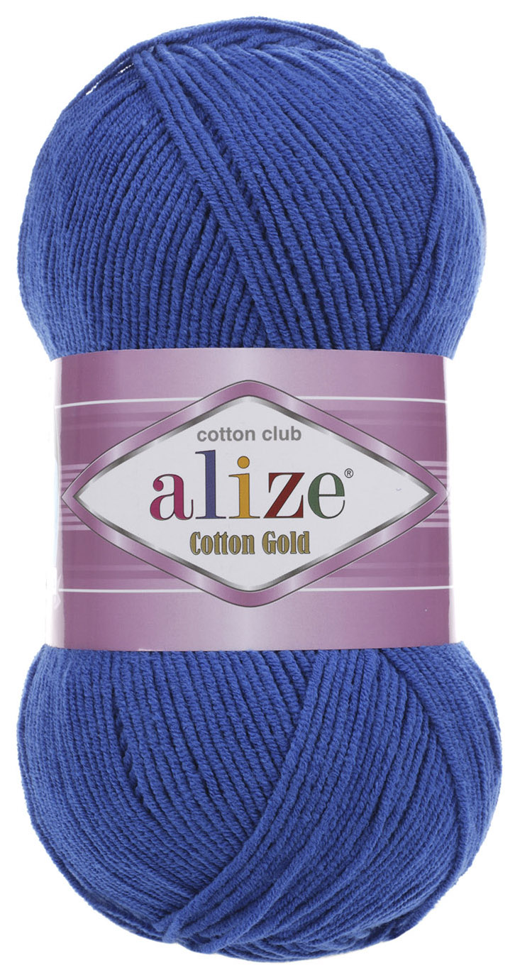 

Пряжа ALIZE Cotton Gold (141), васильковый, 5 шт. по 100 г, Синий