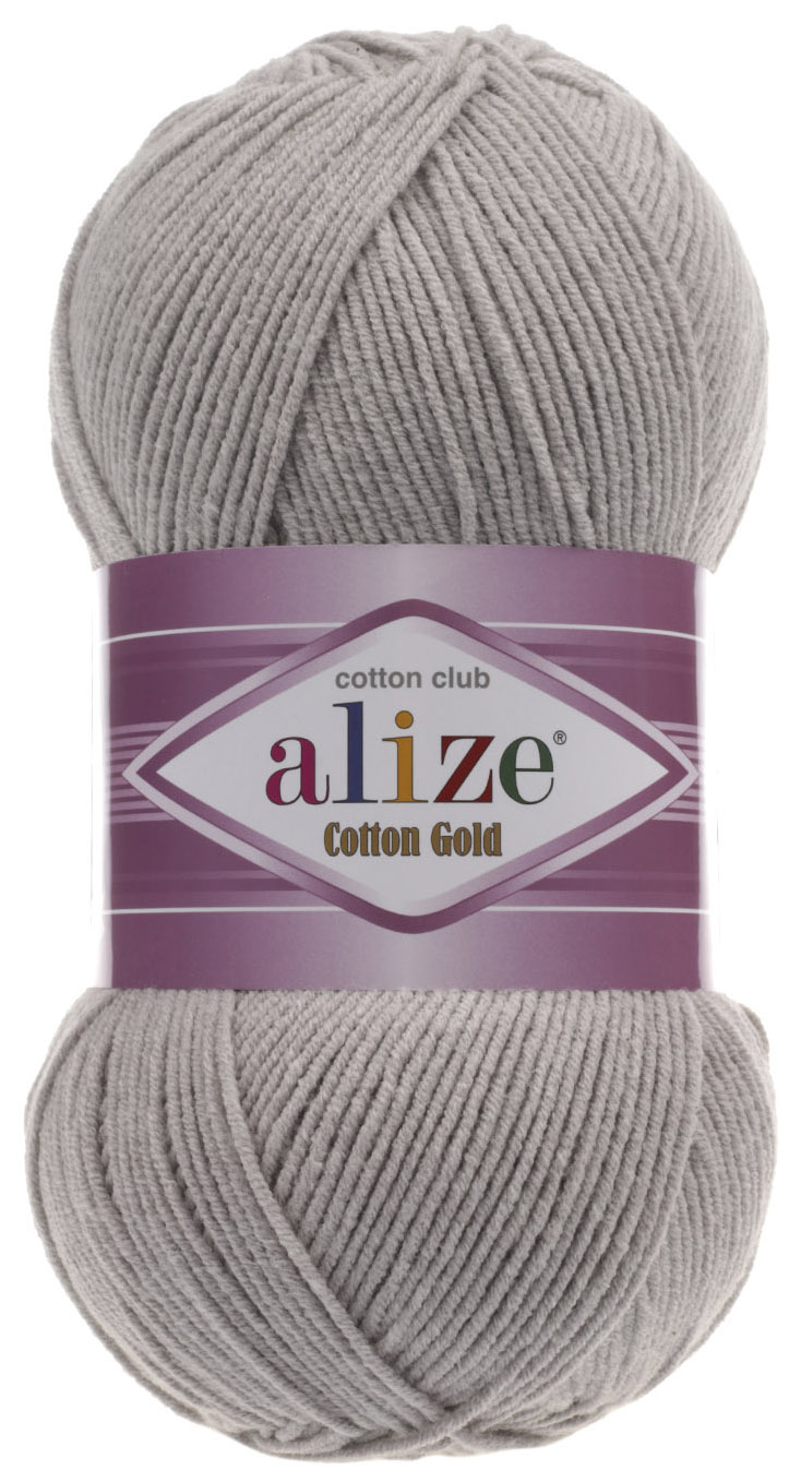 

Пряжа ALIZE Cotton Gold (200), серебряный, 5 шт. по 100 г, Серый