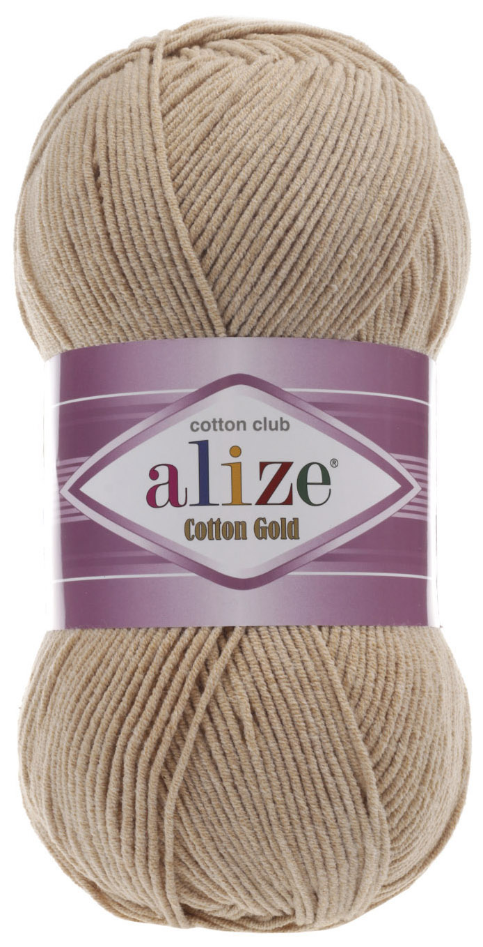 

Пряжа ALIZE Cotton Gold (262), песочный, 5 шт. по 100 г, Бежевый