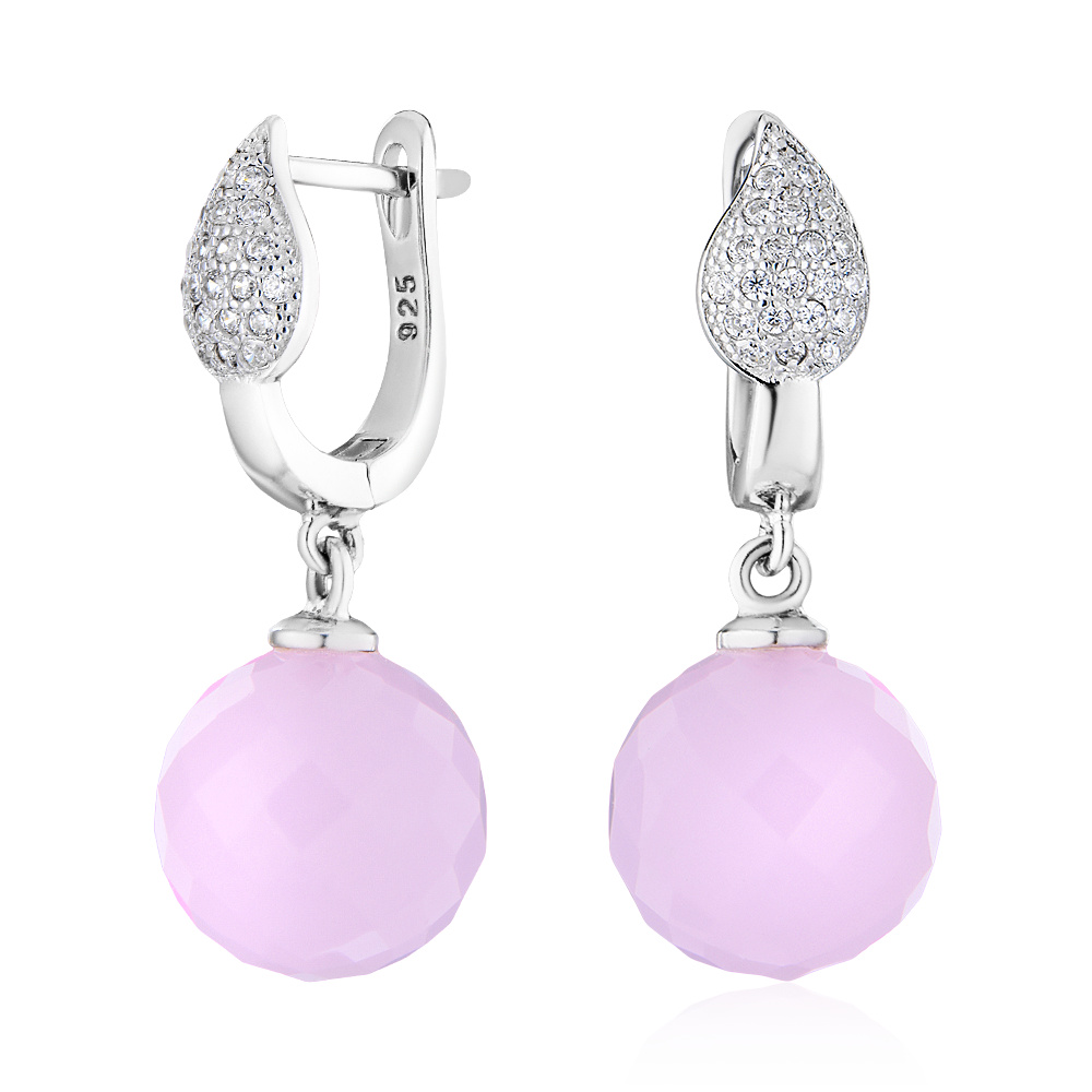 

Серьги из серебра с фианитом/кварцем ЮВЕЛИР КАРАТ E-1524SRQ, E-1524SRQ