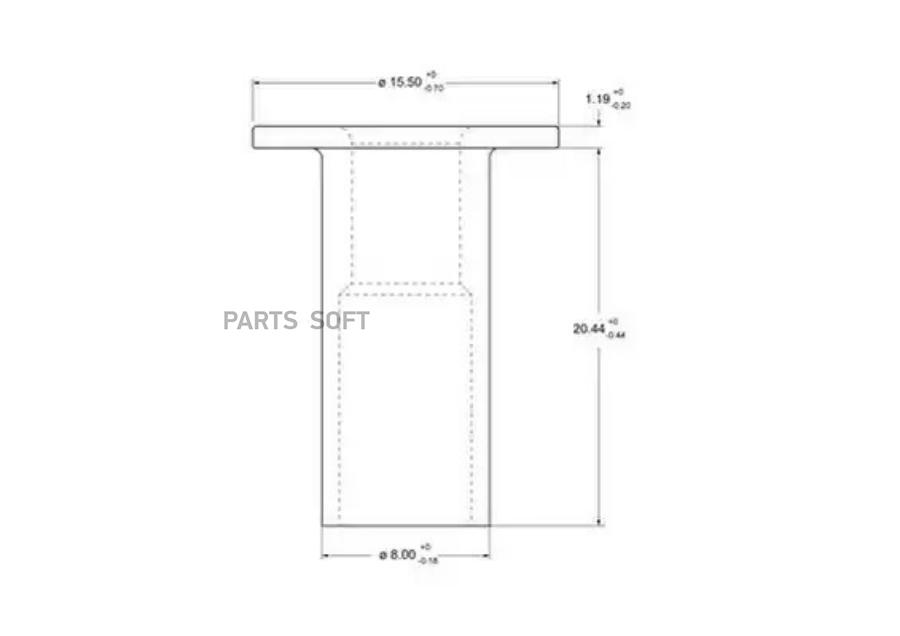 93060_комплект заклепок! 100шт. 8x20 оцинк. сталь, ступенчатые, трубчатые