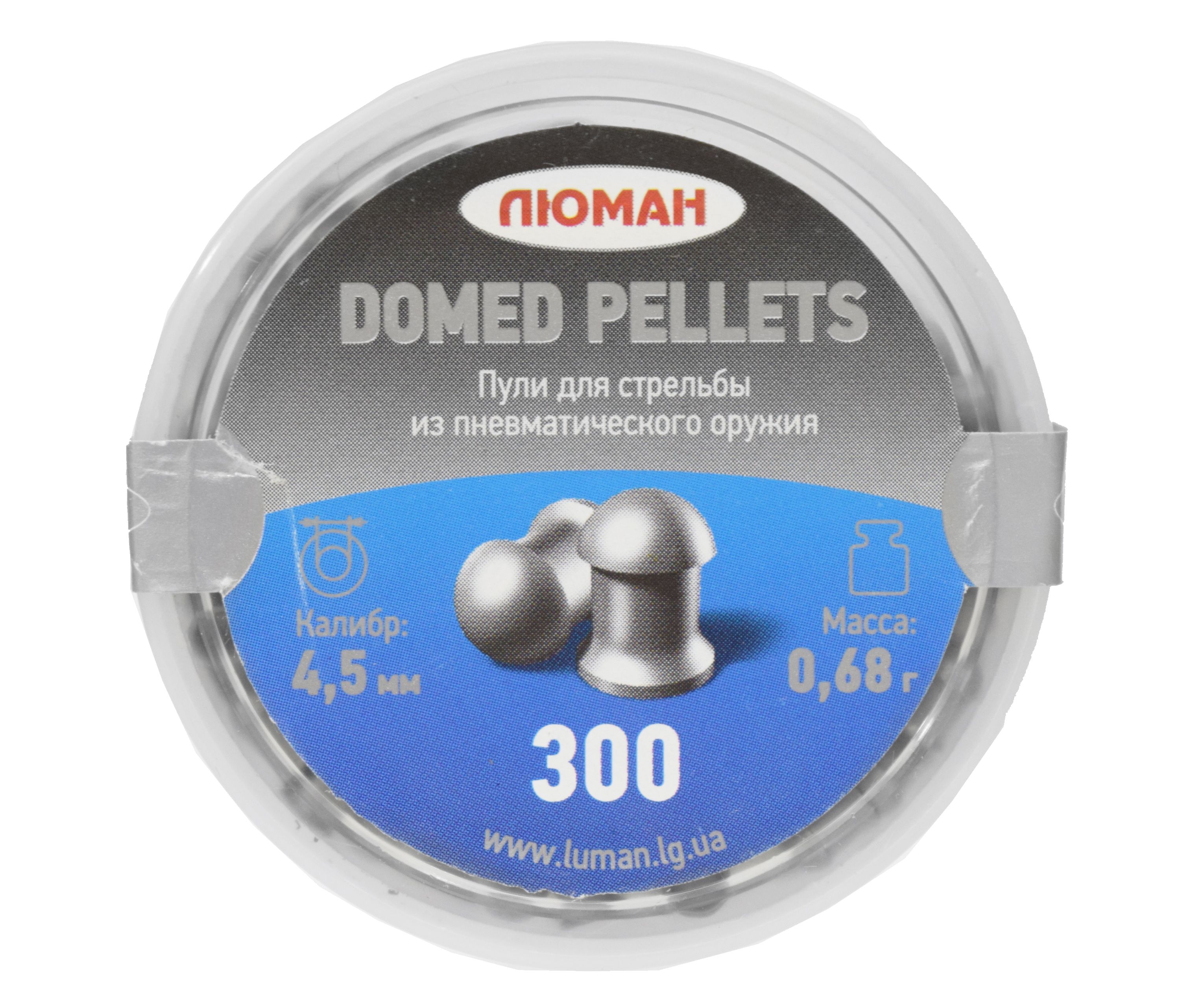 

Пули пневматические Люман Domed Pellets 4.5 мм 300 шт, 0.68 грамм, Серебристый, Domed Pellets