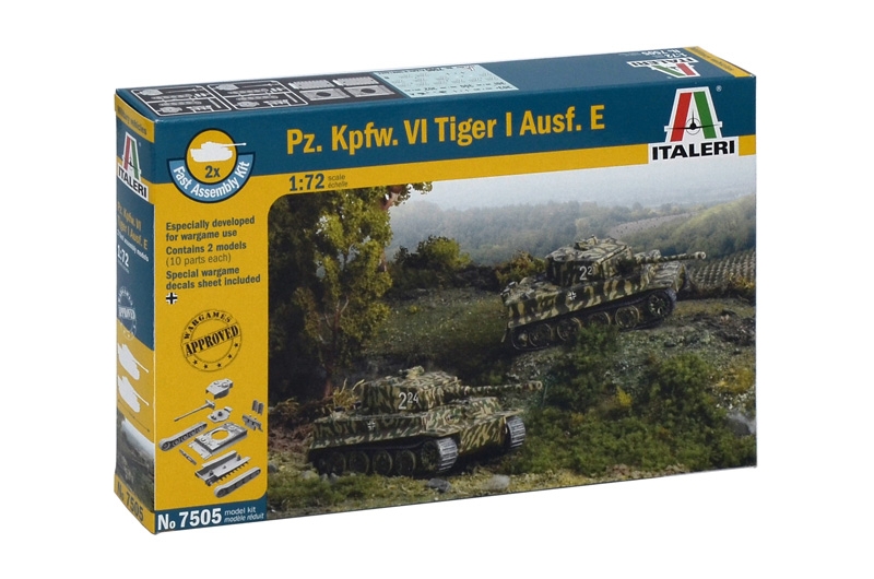 фото Сборная модель italeri 1/72 pz. kpfw. vi tiger i ausf. e 7505