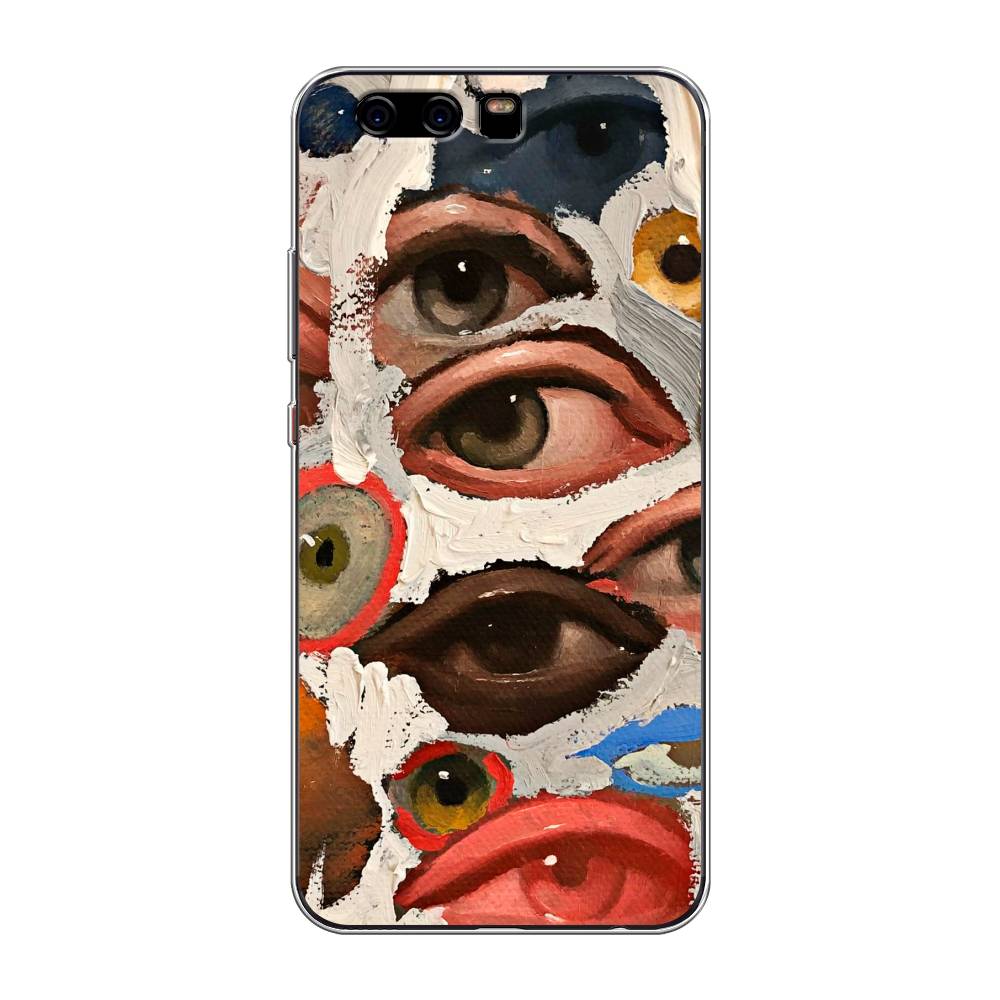 фото Чехол awog "глаза масляная живопись" для huawei p10