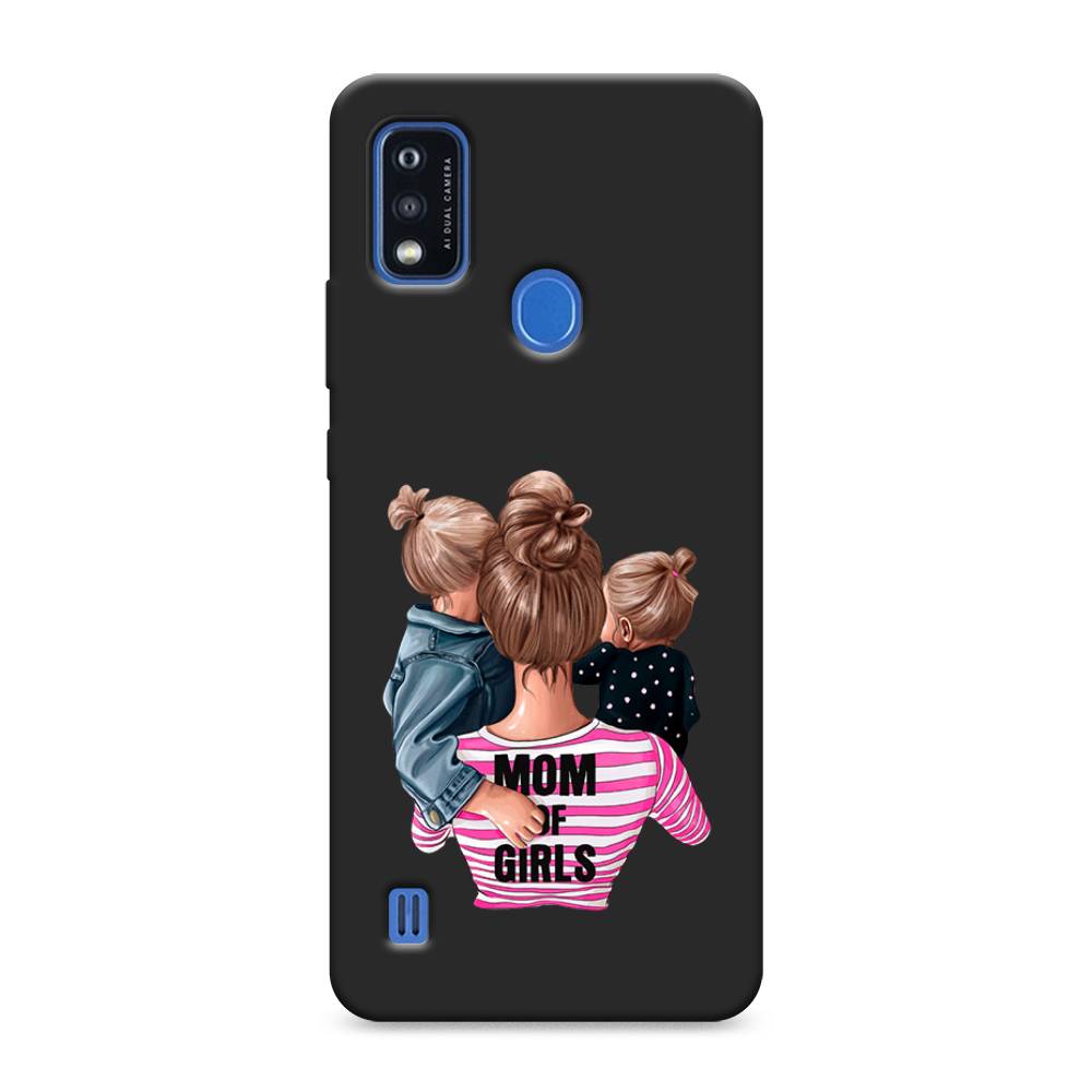 фото Матовый силиконовый чехол "mom of girls" на zte blade a51 awog