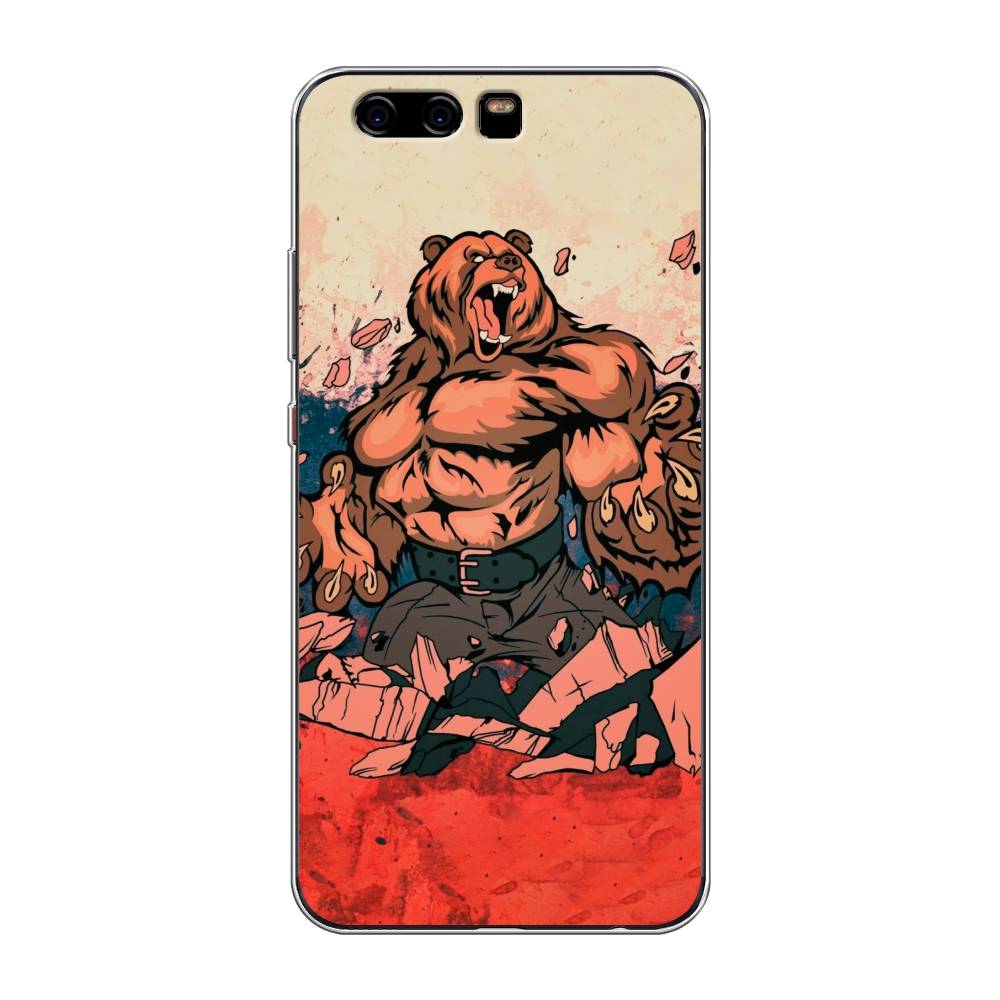 

Чехол Awog на Huawei P10 "Медведь с флагом РФ", Разноцветный, 62250-2