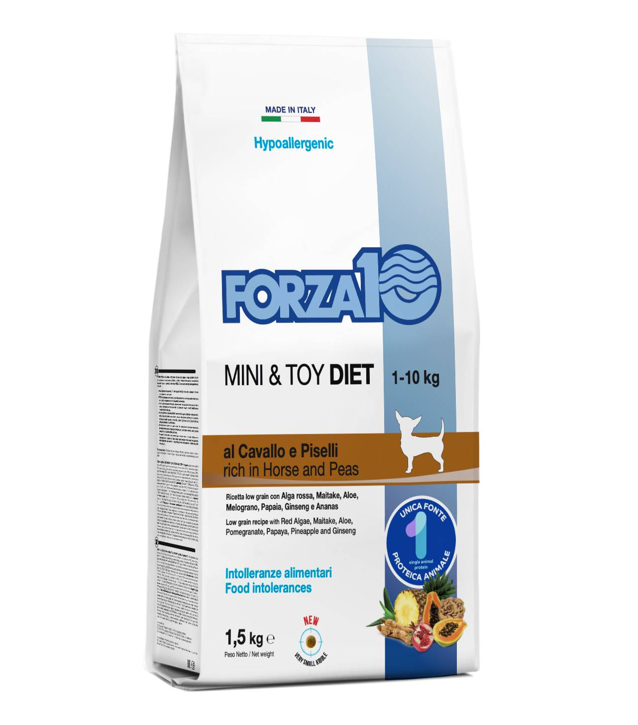 Сухой корм для собак Forza10 Mini Diet гипоаллергенный, с кониной и горохом, 1.5 кг