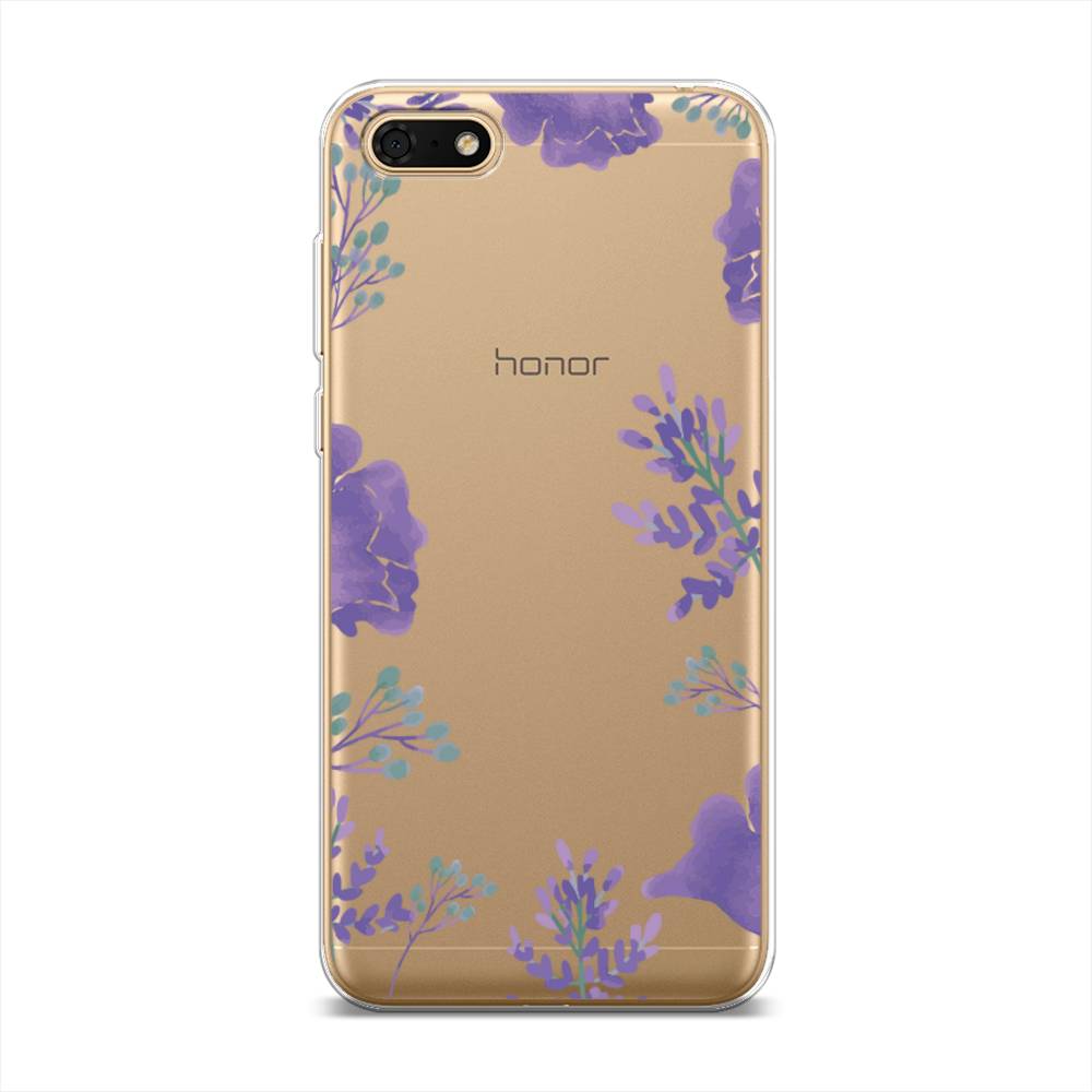 

Чехол Awog на Huawei Y5 Prime 2018 "Сиреневая цветочная рамка", Прозрачный;фиолетовый, 66350-8