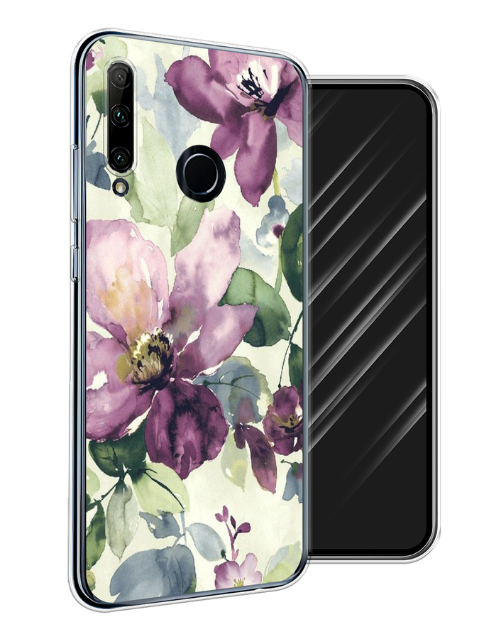 

Чехол Awog на Honor 20 Lite 2019 "Сиреневые цветы-акварель", Фиолетовый, 68950-10