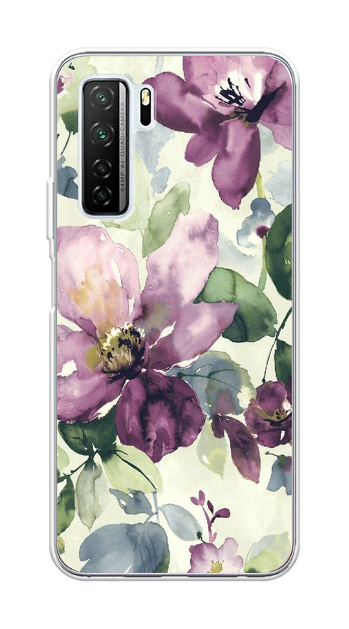 

Чехол Awog на Honor 30S (Global) "Сиреневые цветы-акварель", Фиолетовый, 6102850-10