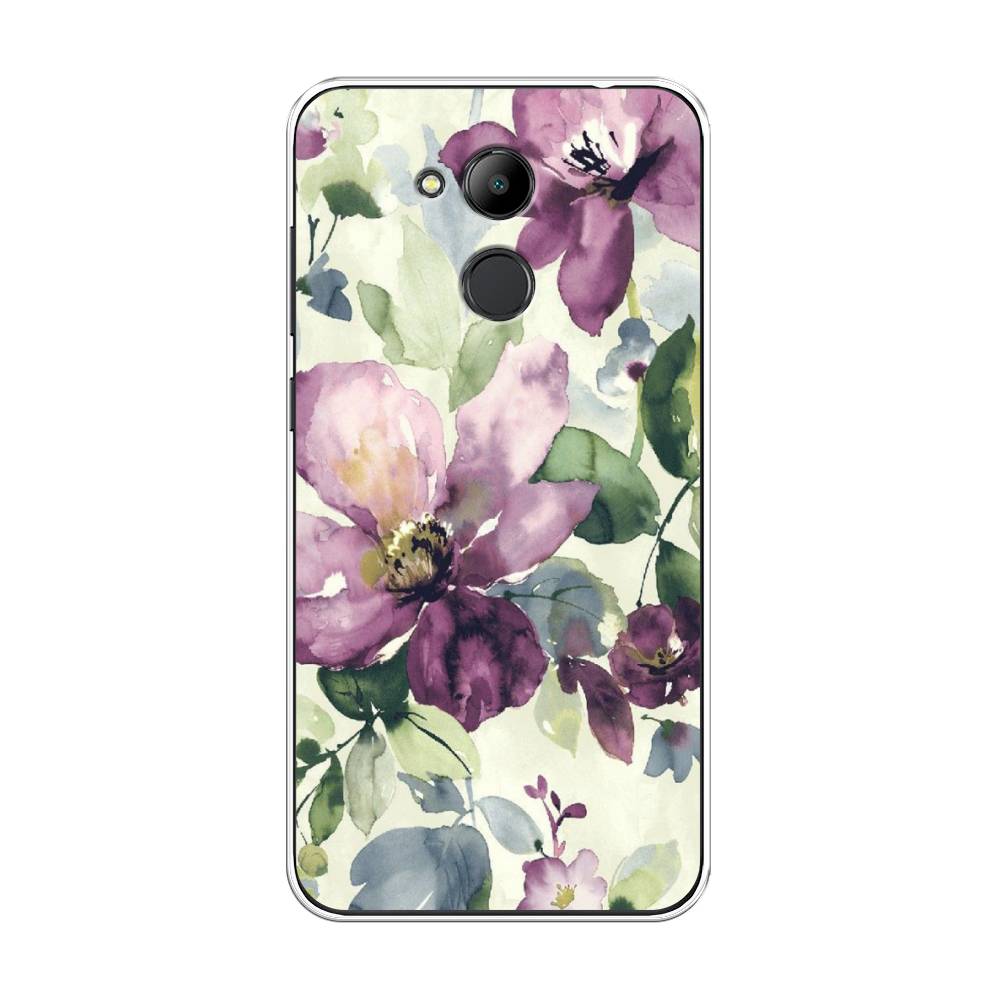 

Чехол Awog на Honor 6C Pro "Сиреневые цветы-акварель", Фиолетовый, 63850-10