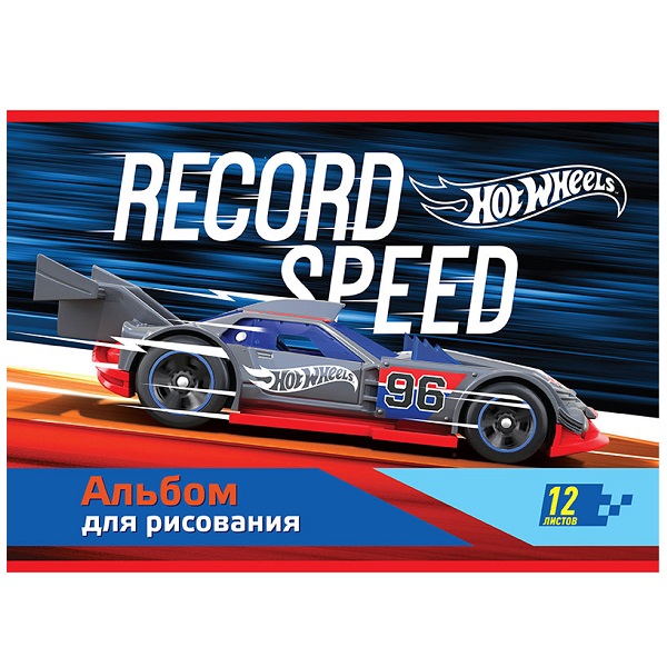 фото Альбом для рисования priority hot wheels/хот вилс 12 листов