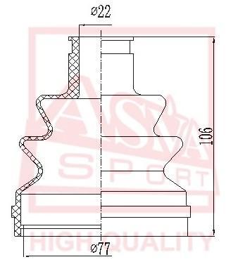 

ASVA ASBT-164 Пыльник ШРУСа к-кт без смазки 21x78x97 OPEL ASCONA/KADET 1шт