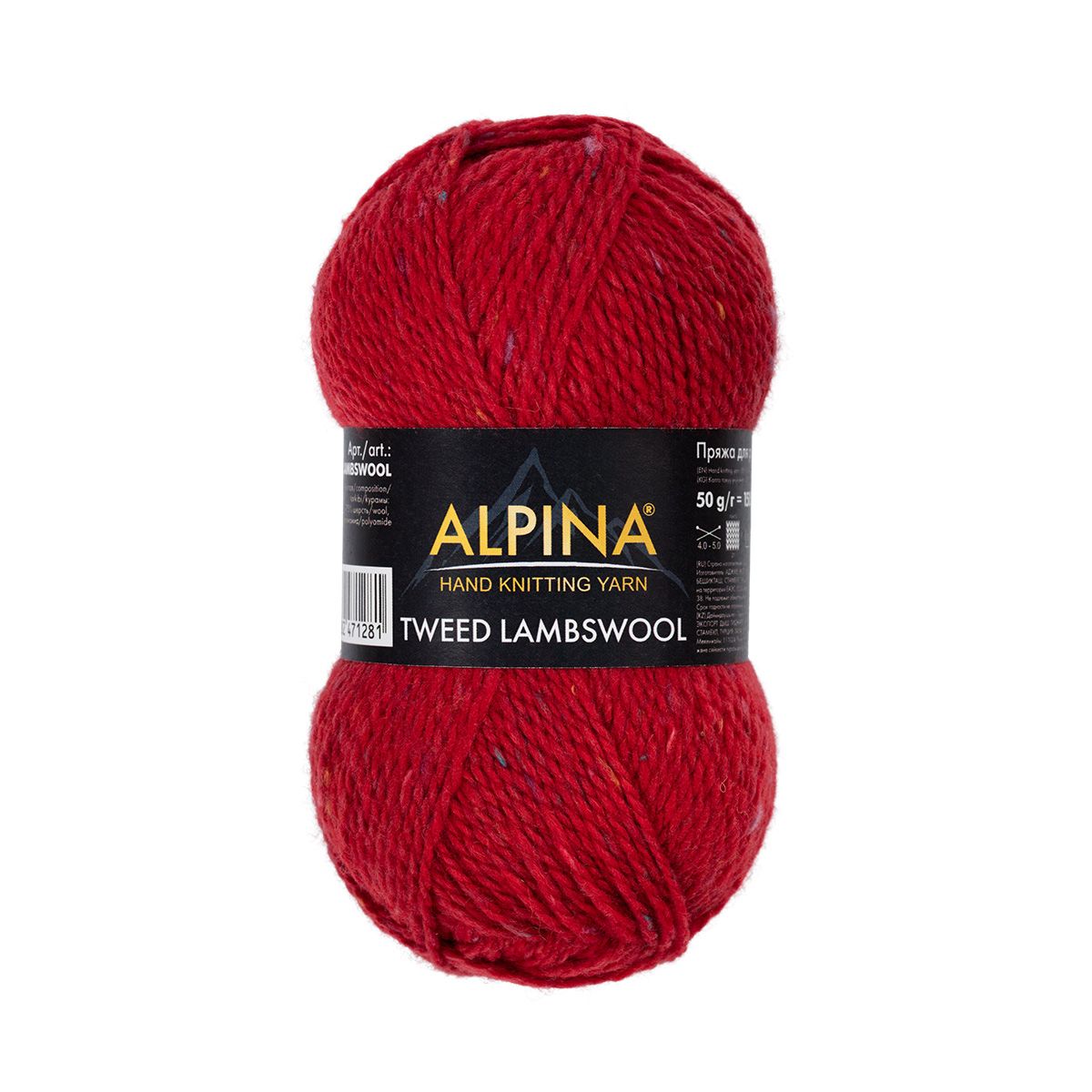 

Пряжа ALPINA TWEED LAMBSWOOL 75% шерсть, 25% полиамид 10 шт х 50 г 150 №04 красный