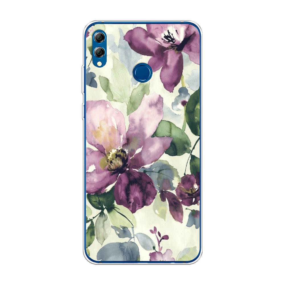 

Чехол Awog на Honor 8X Max "Сиреневые цветы-акварель", Фиолетовый, 66550-10