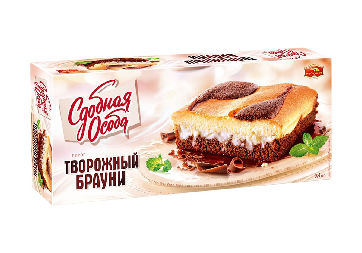 

Пирог Сдобная Особа Брауни творожный 400 г