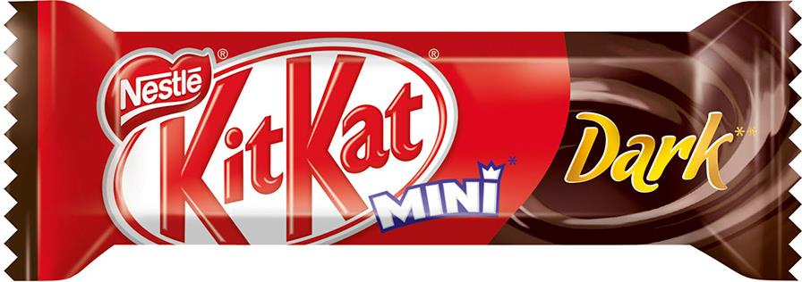 фото Батончик kitkat шоколадный с хрустящей вафлей mini dark kit kat