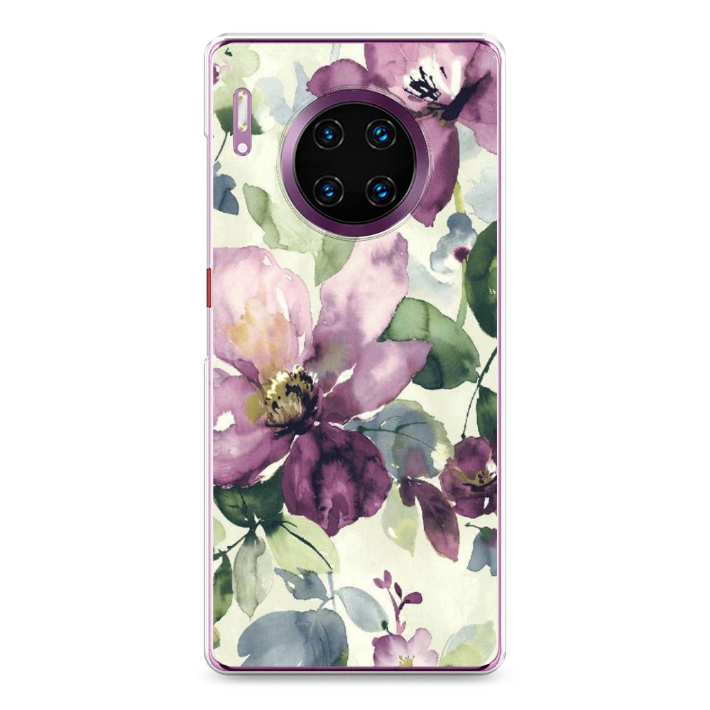 

Чехол Awog на Huawei Mate 30 Pro "Сиреневые цветы-акварель", Фиолетовый, 610450-10