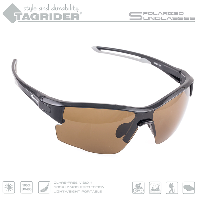 

Спортивные солнцезащитные очки унисекс Tagrider N14 коричневые, N14