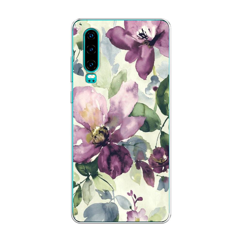 

Чехол Awog на Huawei P30 "Сиреневые цветы-акварель", Фиолетовый, 68550-10