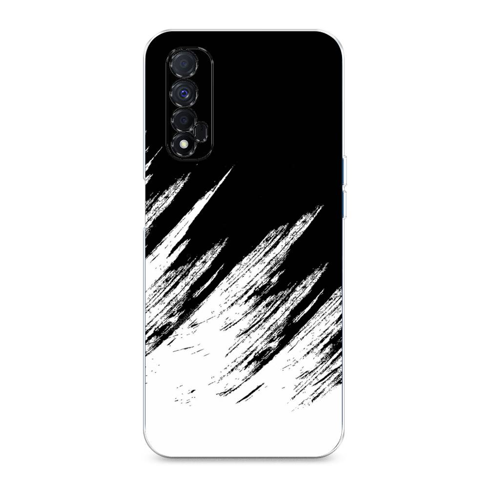 

Чехол Awog на Realme Narzo 30 4G "Черно белые брызги", Разноцветный, 257650-3