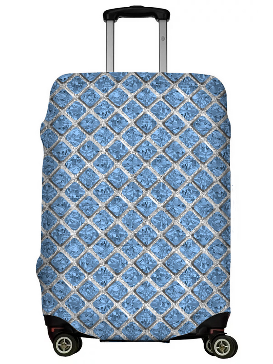 фото Чехол для чемодана lejoy lj-case-v686 камни голубые лайт s