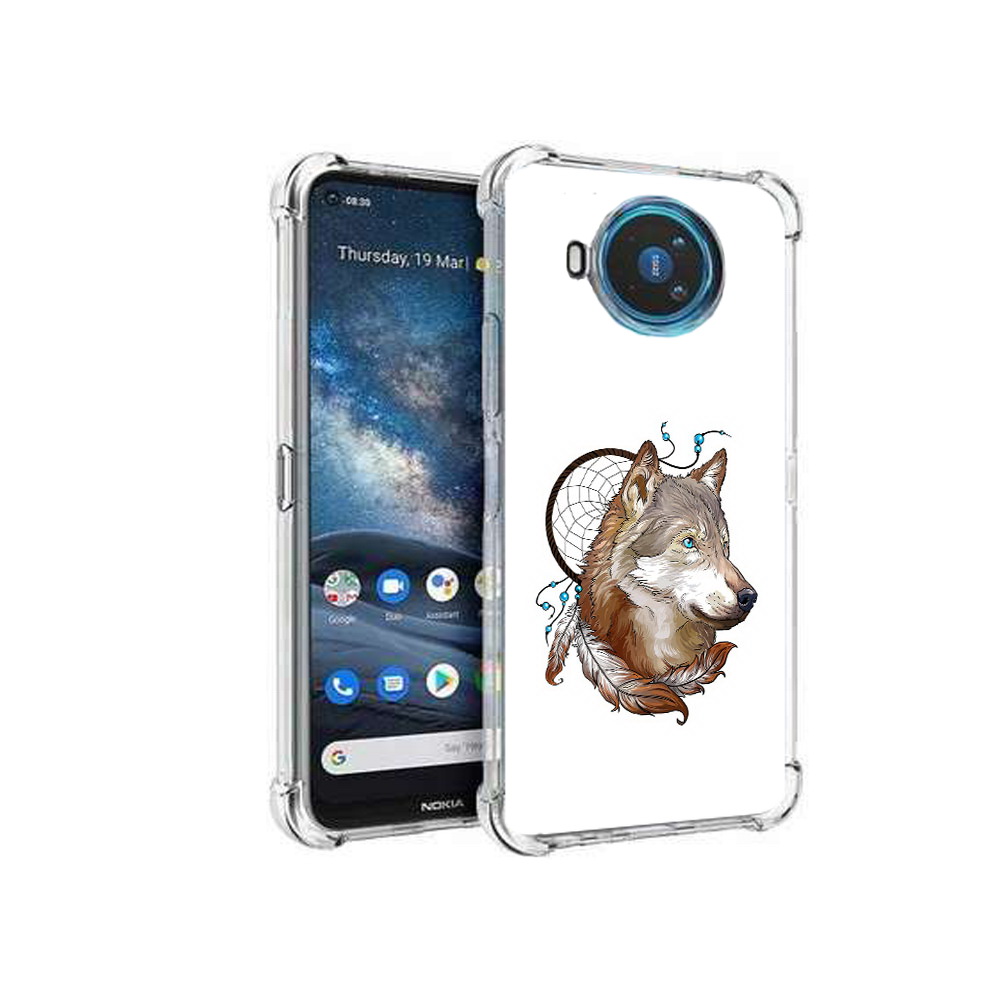 

Чехол MyPads Tocco для Nokia X100 волк и ловец снов (PT227057.109.269), Прозрачный, Tocco