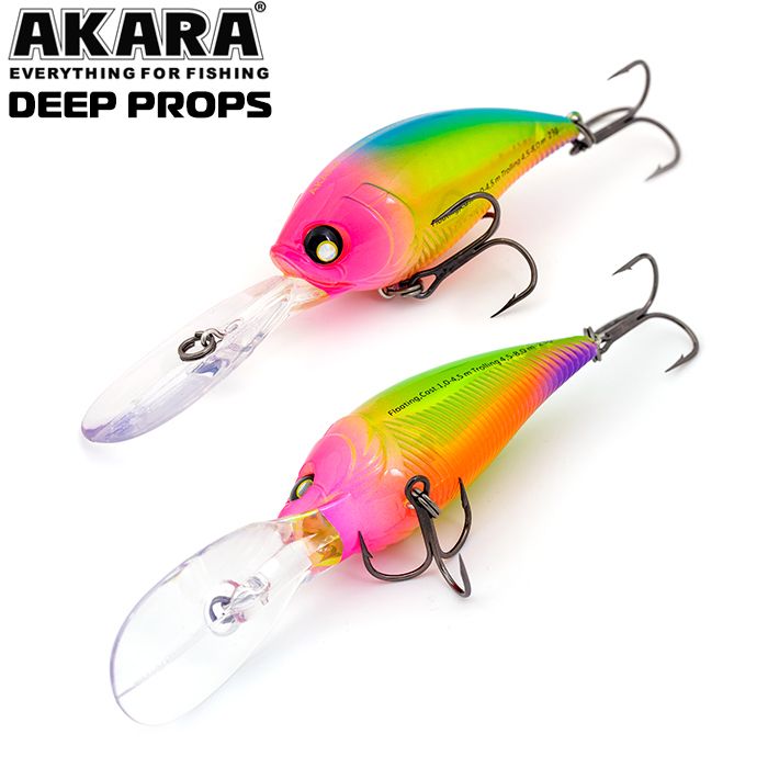 

Воблер Akara Deep Props 70F 23 гр 4/5 oz 2,8 in A50, Разноцветный, Deep Props
