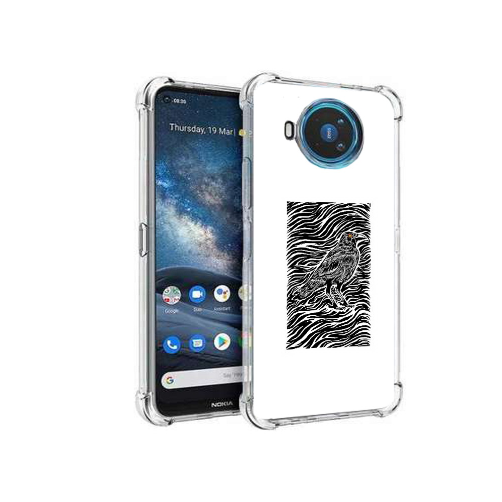 

Чехол MyPads Tocco для Nokia X100 ворон в абстракции (PT227057.109.272), Прозрачный, Tocco
