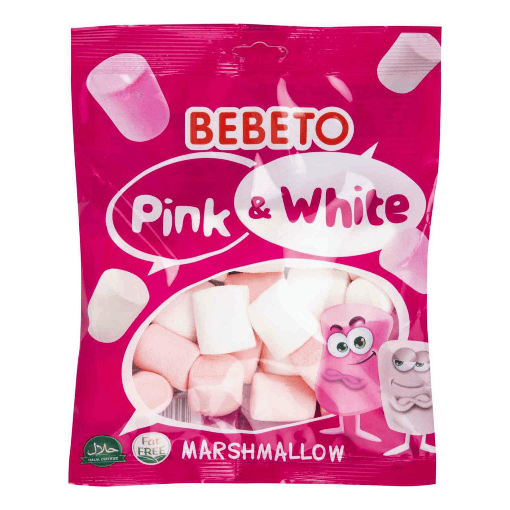 Маршмеллоу Bebeto Pink & White со вкусом ванили и клубники 135 г